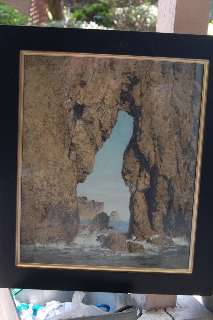 再値下げ!中国人作家 李 連文 [小 島」 8号 油彩,真作保障品