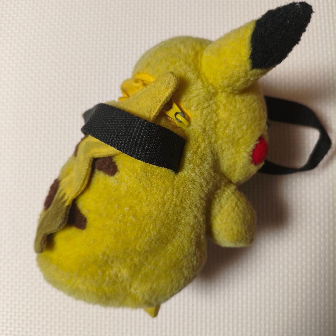 【出品歴なし右上】ピカチュウ　ぬいぐるみ　ポーチ バッグ 初期 レトロ