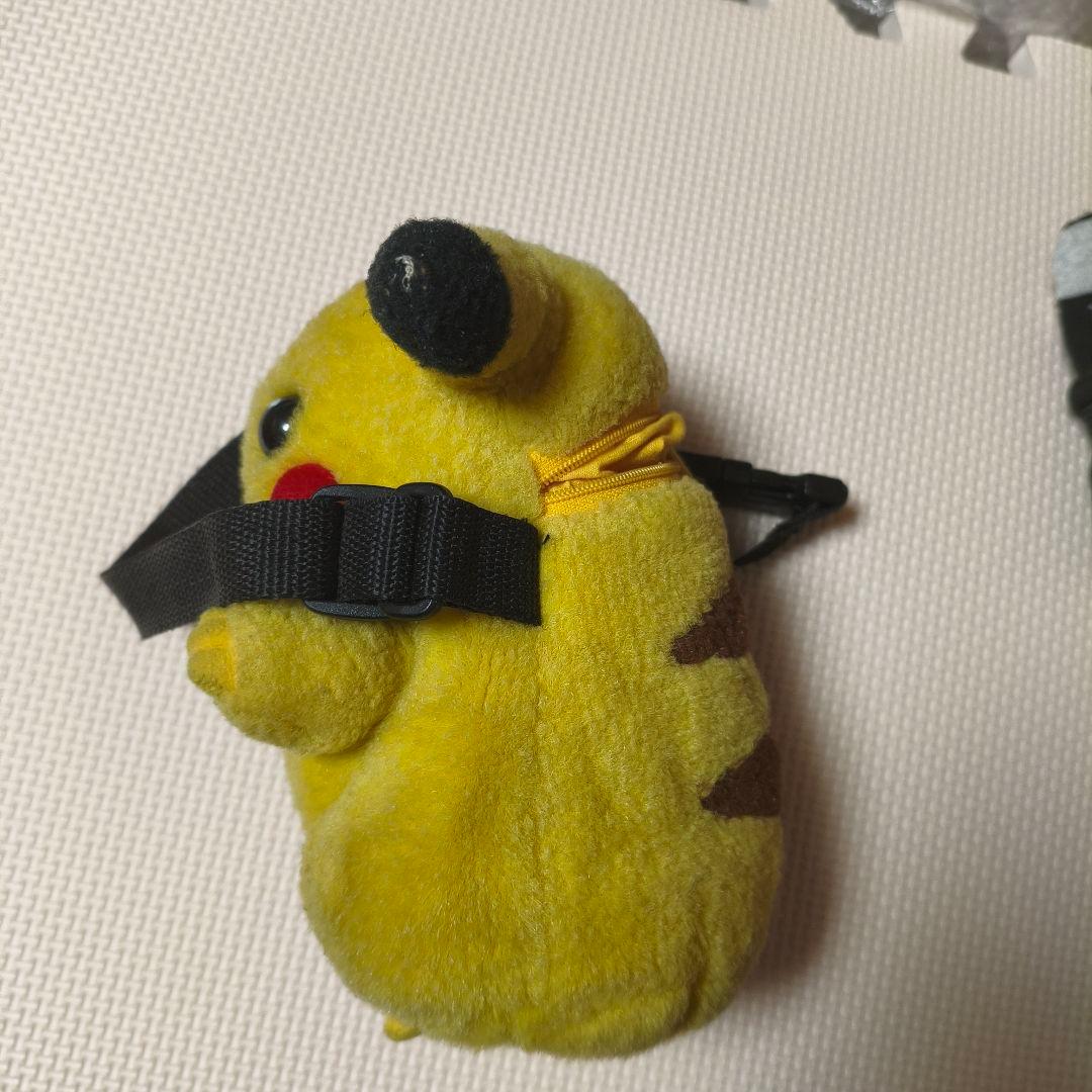 【出品歴なし右上】ピカチュウ　ぬいぐるみ　ポーチ バッグ 初期 レトロ