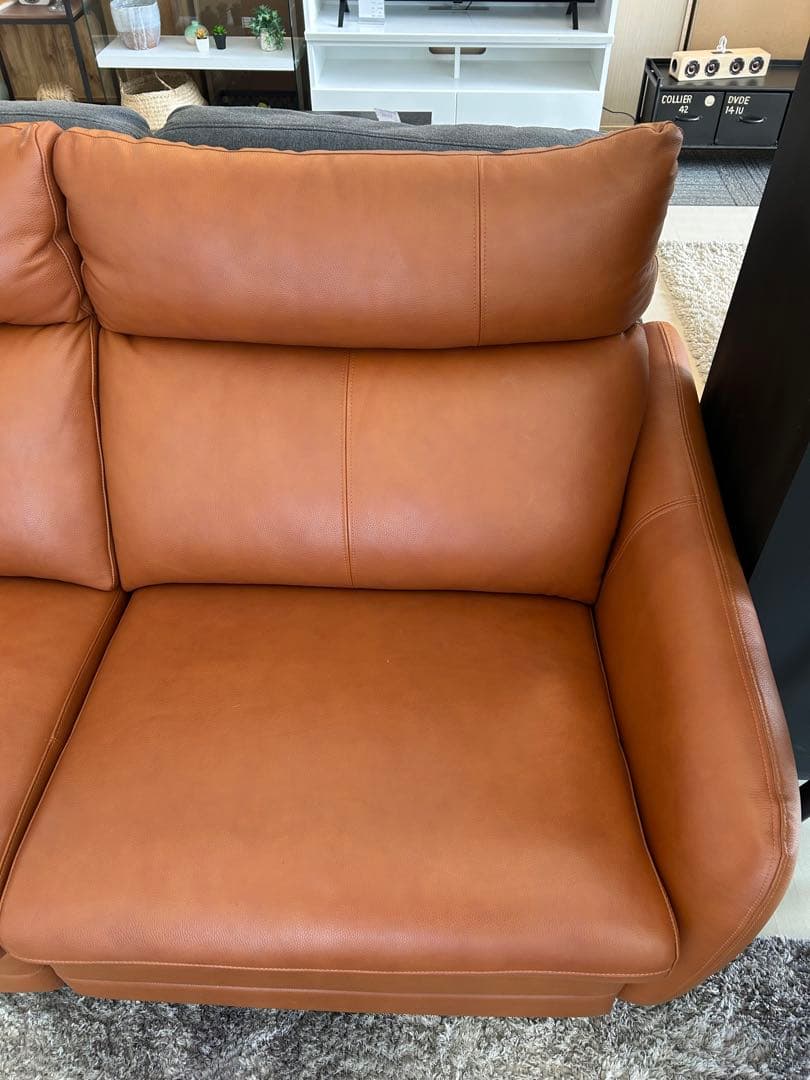 本革レザー 電動リクライニング2人掛けソファ　ヤマダデンキ×IDC大塚家具