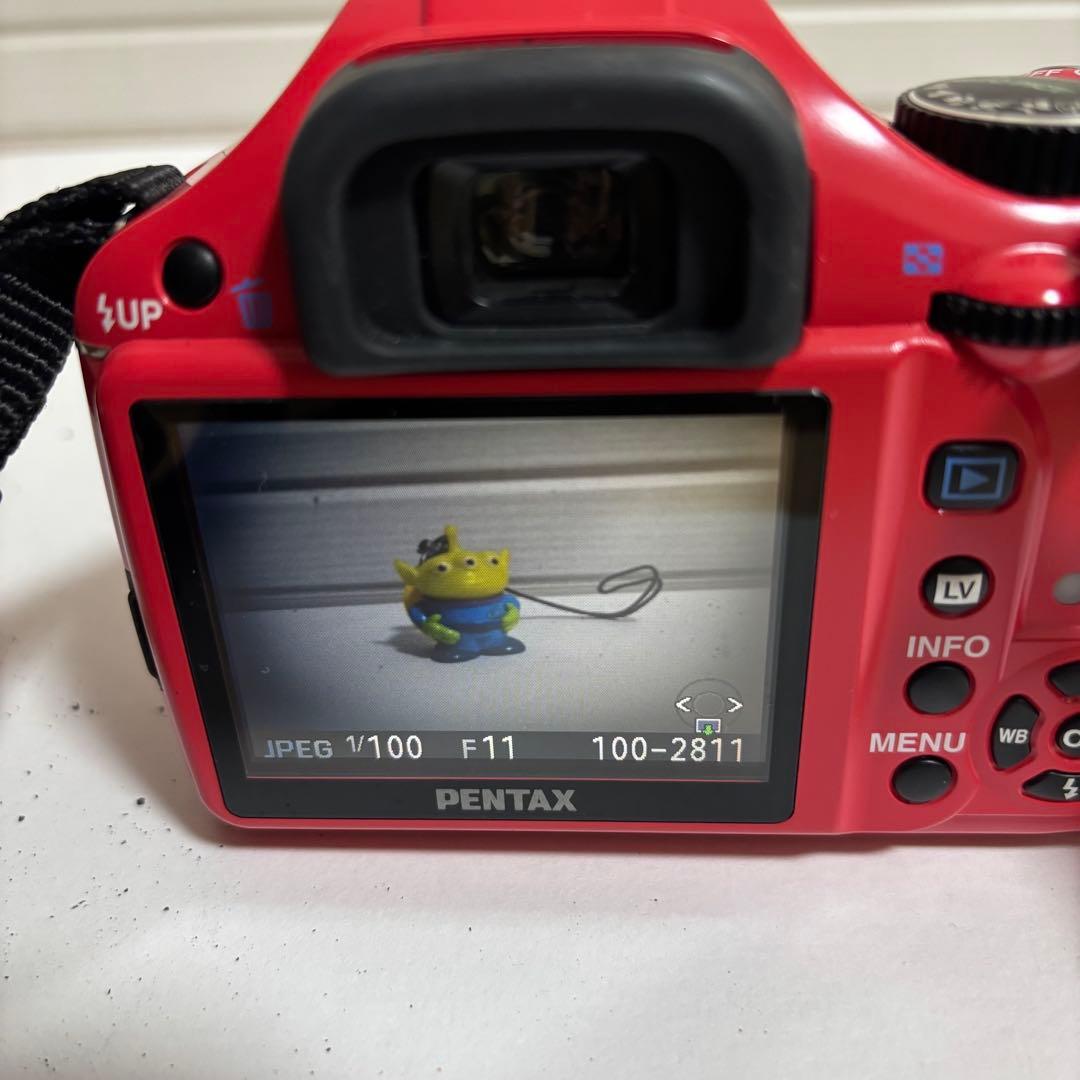 PENTAX K-x レッド 18-55mmレンズ付 動作品 カバー劣化