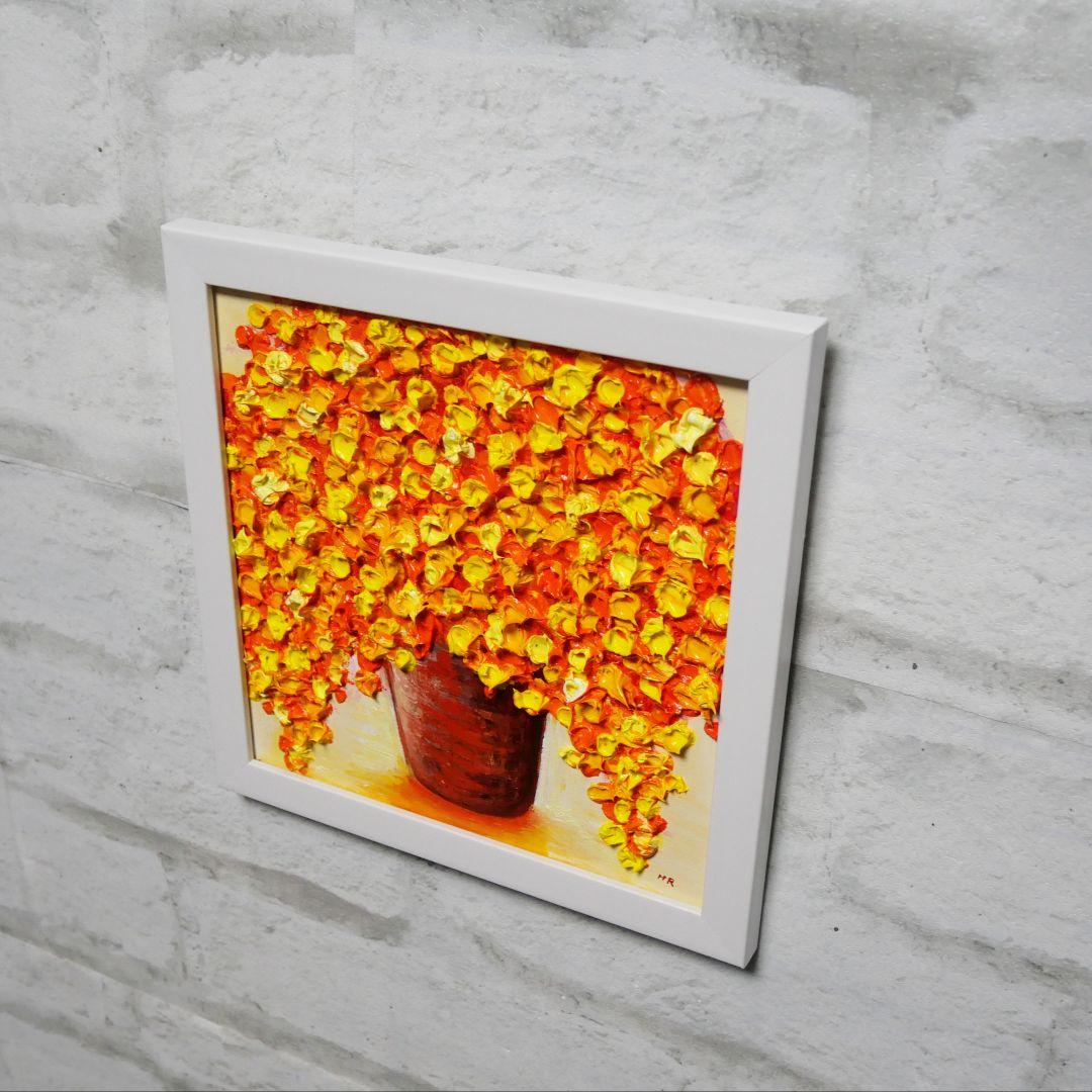 ミニ絵画【ミモザ】絵画 油彩 油彩画 絵 油絵