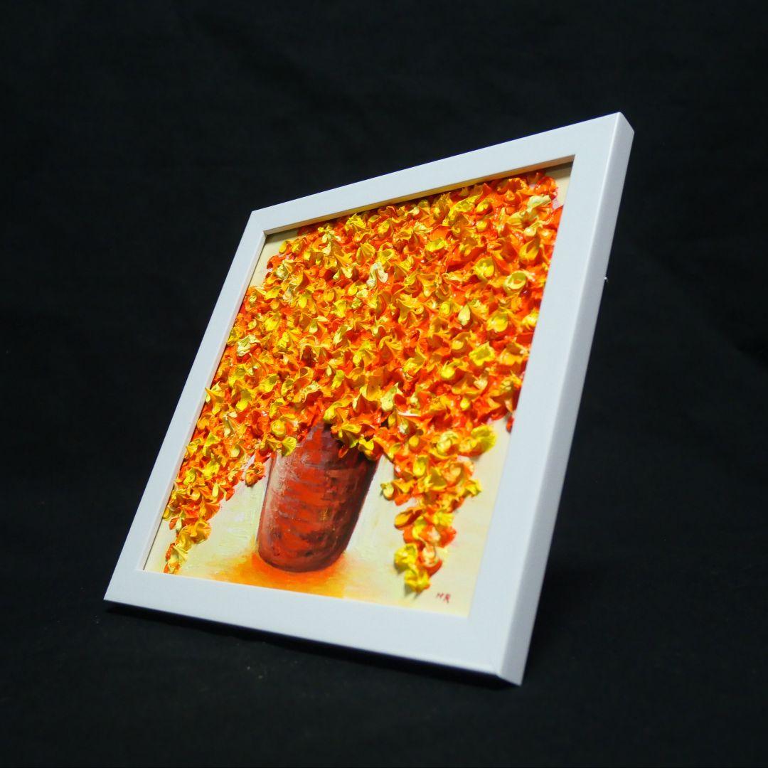 ミニ絵画【ミモザ】絵画 油彩 油彩画 絵 油絵