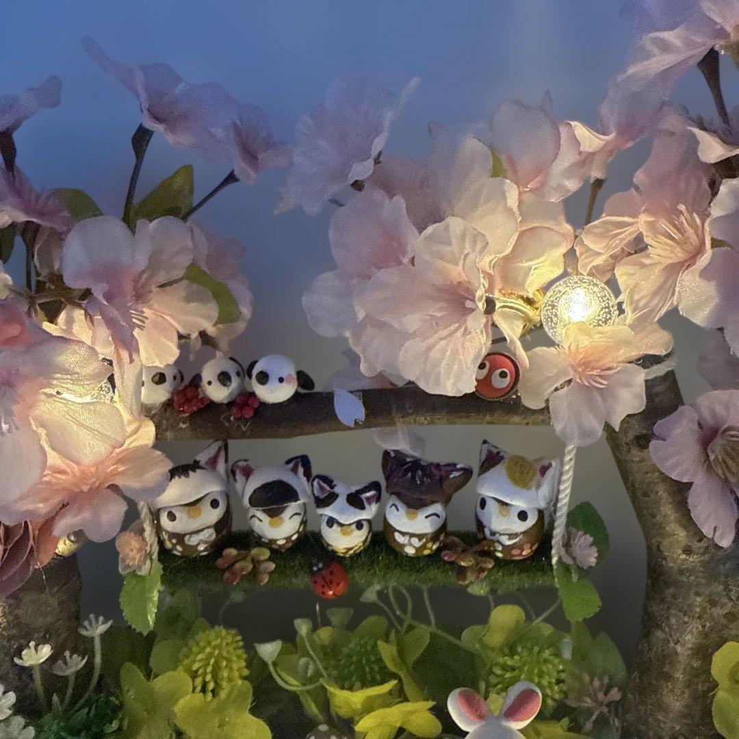 どんぐりアート♡春爛漫　みんな集まれ〜ほんわかお花見BIGオブジェ♡