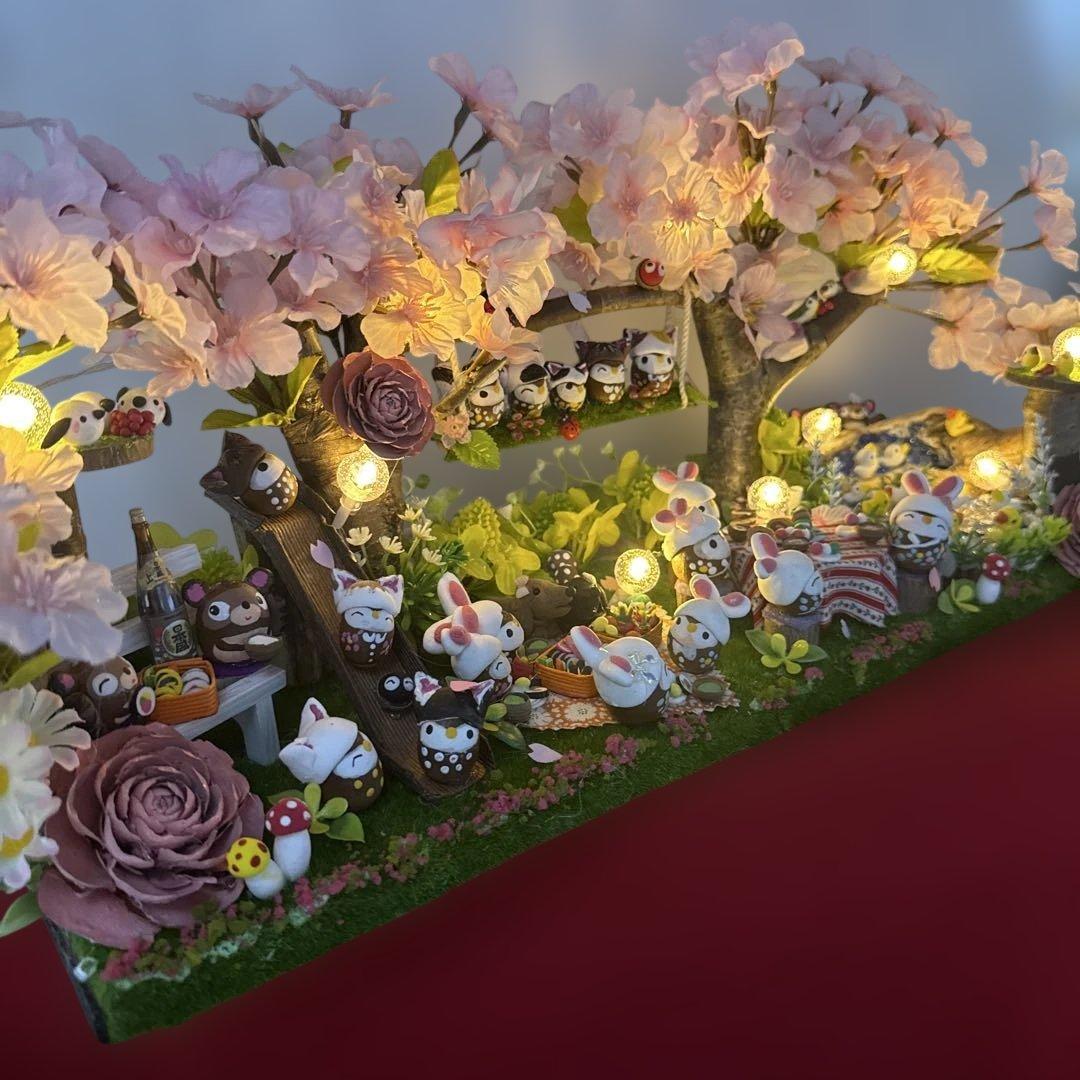 どんぐりアート♡春爛漫　みんな集まれ〜ほんわかお花見BIGオブジェ♡