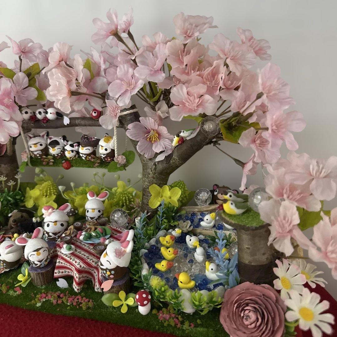 どんぐりアート♡春爛漫　みんな集まれ〜ほんわかお花見BIGオブジェ♡