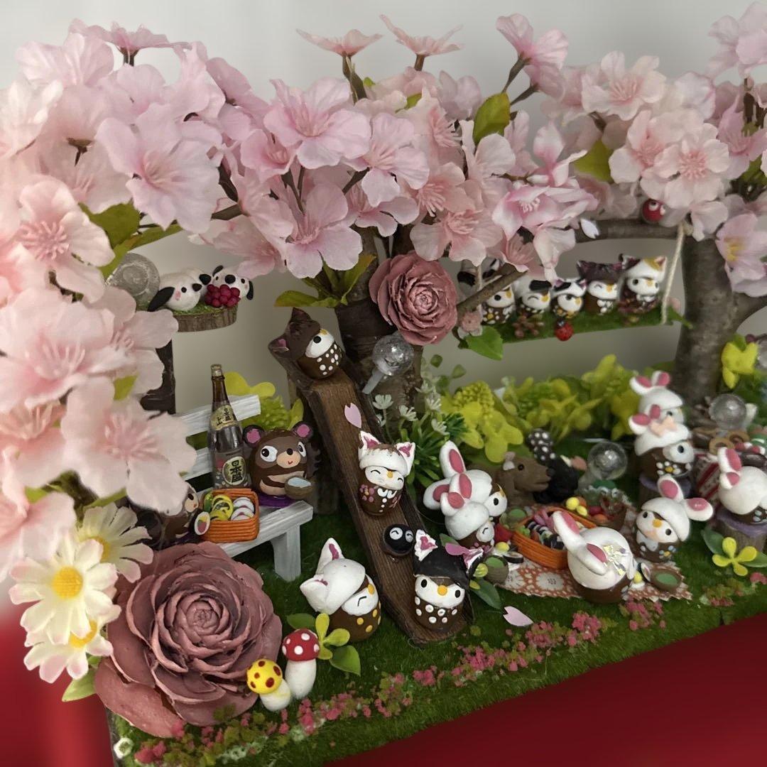 どんぐりアート♡春爛漫　みんな集まれ〜ほんわかお花見BIGオブジェ♡
