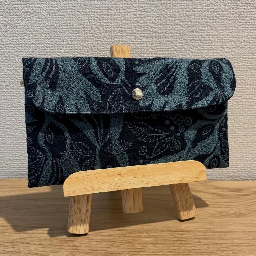 ミナペルホネン carnival ハンドメイド 通帳ケース 長財布 鳥