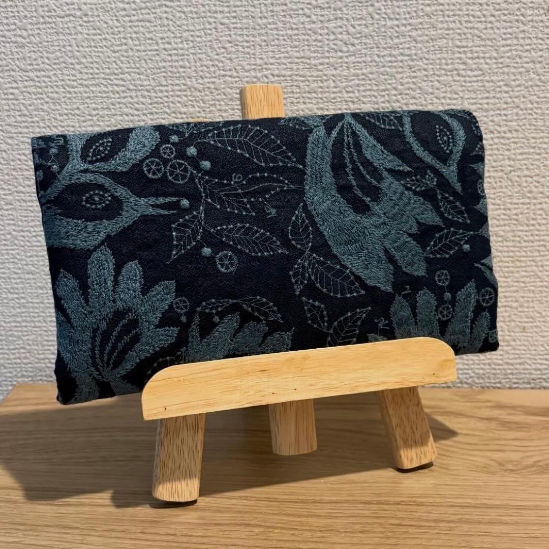 ミナペルホネン carnival ハンドメイド 通帳ケース 長財布 鳥
