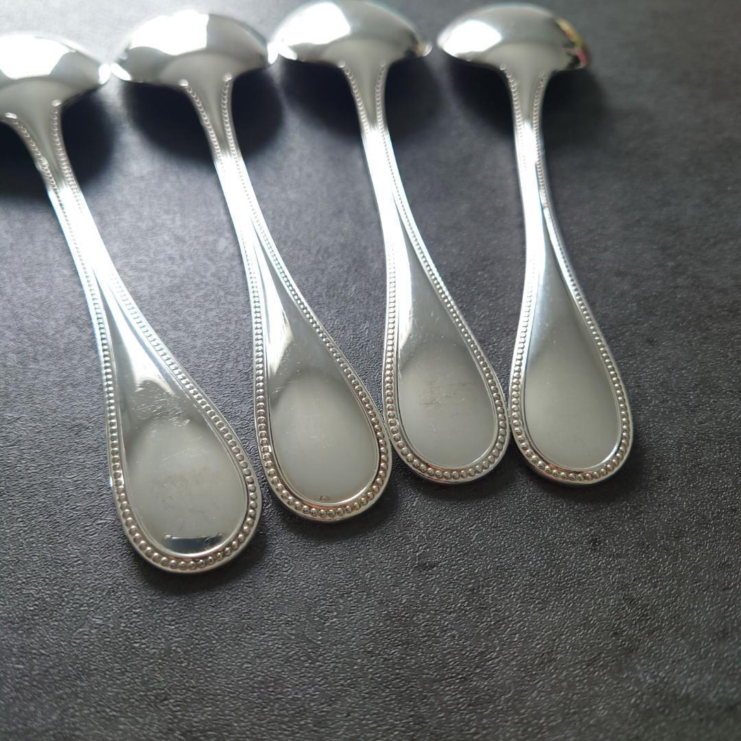 希少 美品 クリストフル パール コンソメスプーン 4点