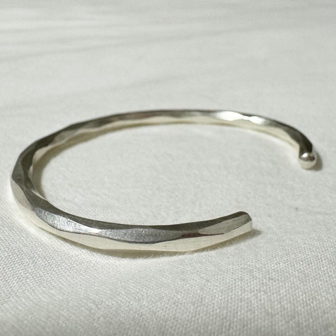 【新品】カレンシルバー バングル タイ北部 カレン族 ハンドメイド2/3