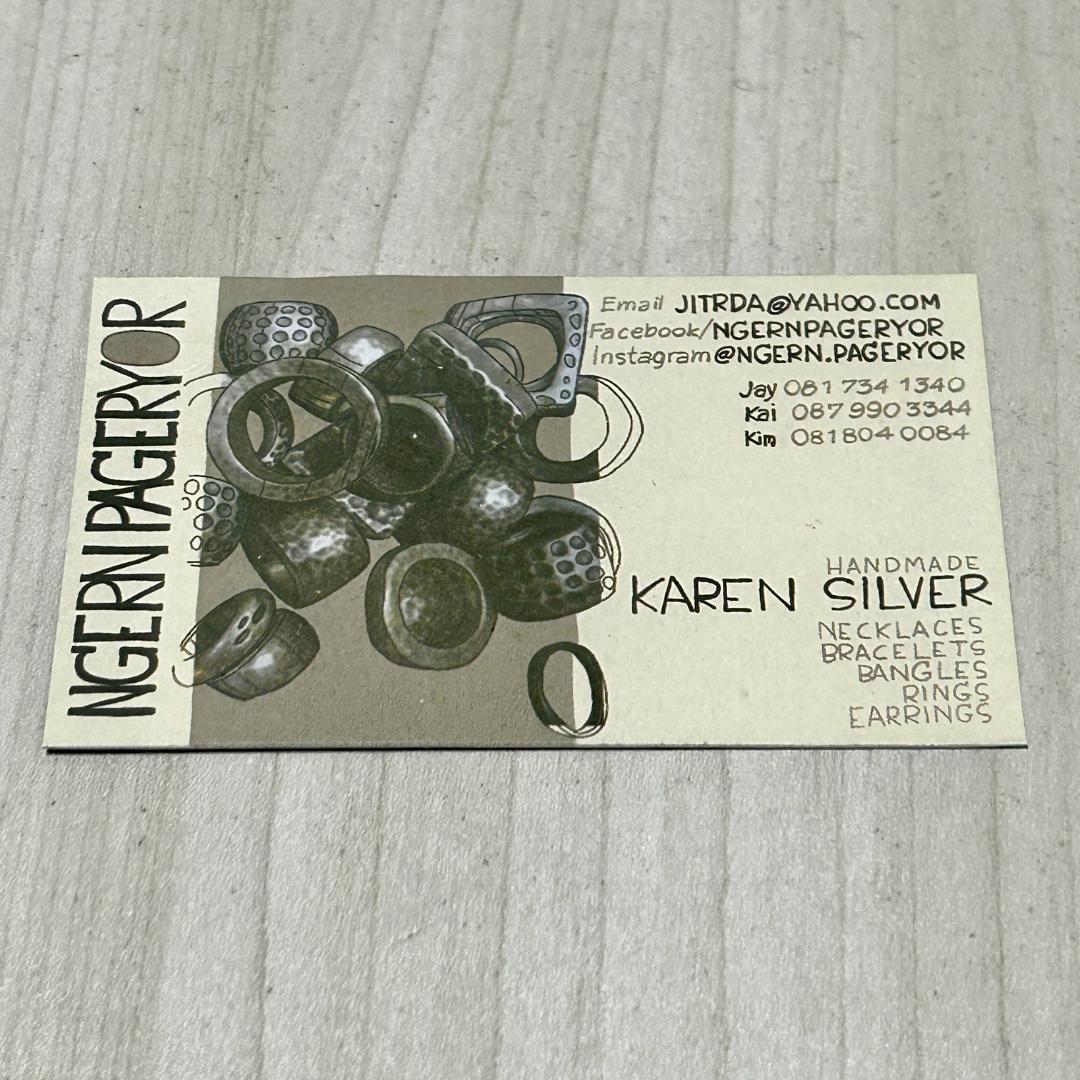 【新品】カレンシルバー バングル タイ北部 カレン族 ハンドメイド2/3