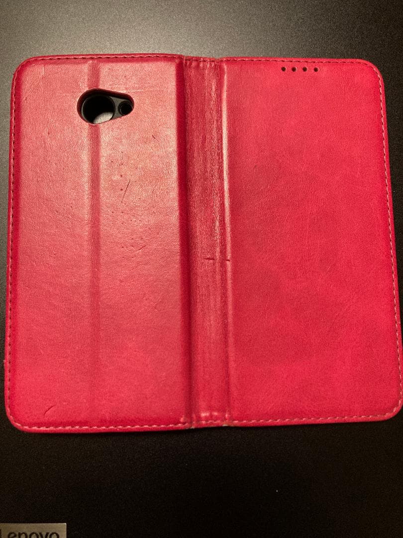 BASIO4 ワインレッド SIMロック解除済 UQ版 スマホケース付き