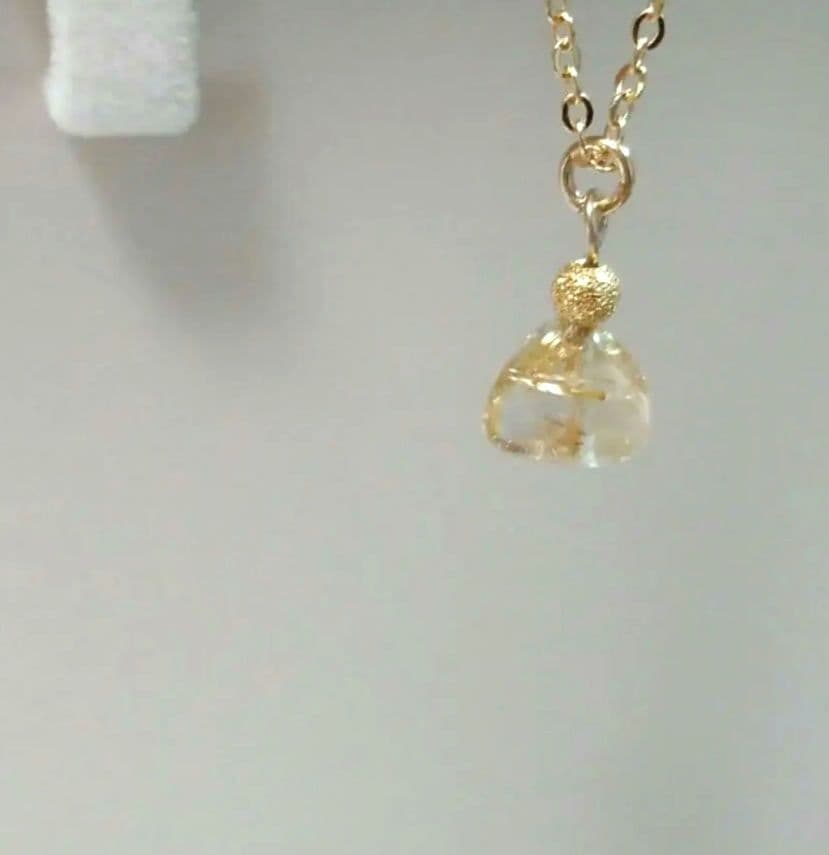 1388 チャンスを呼ぶ✨ ルチルクォーツネックレス ハンドメイド