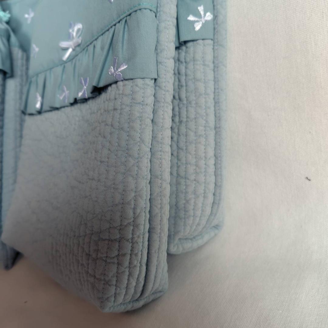 リボン刺繍☆レッスンバッグ 上履き入れ 2点セット☆ ヌビバッグ 入学