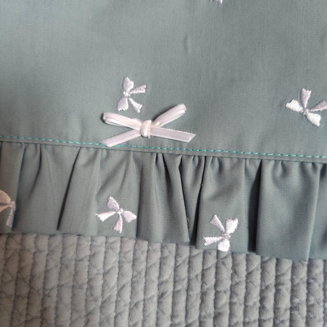 リボン刺繍☆レッスンバッグ 上履き入れ 2点セット☆ ヌビバッグ 入学