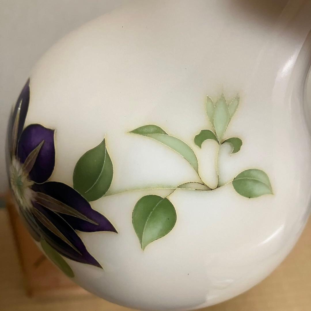 七宝焼　花瓶　田村幸夫