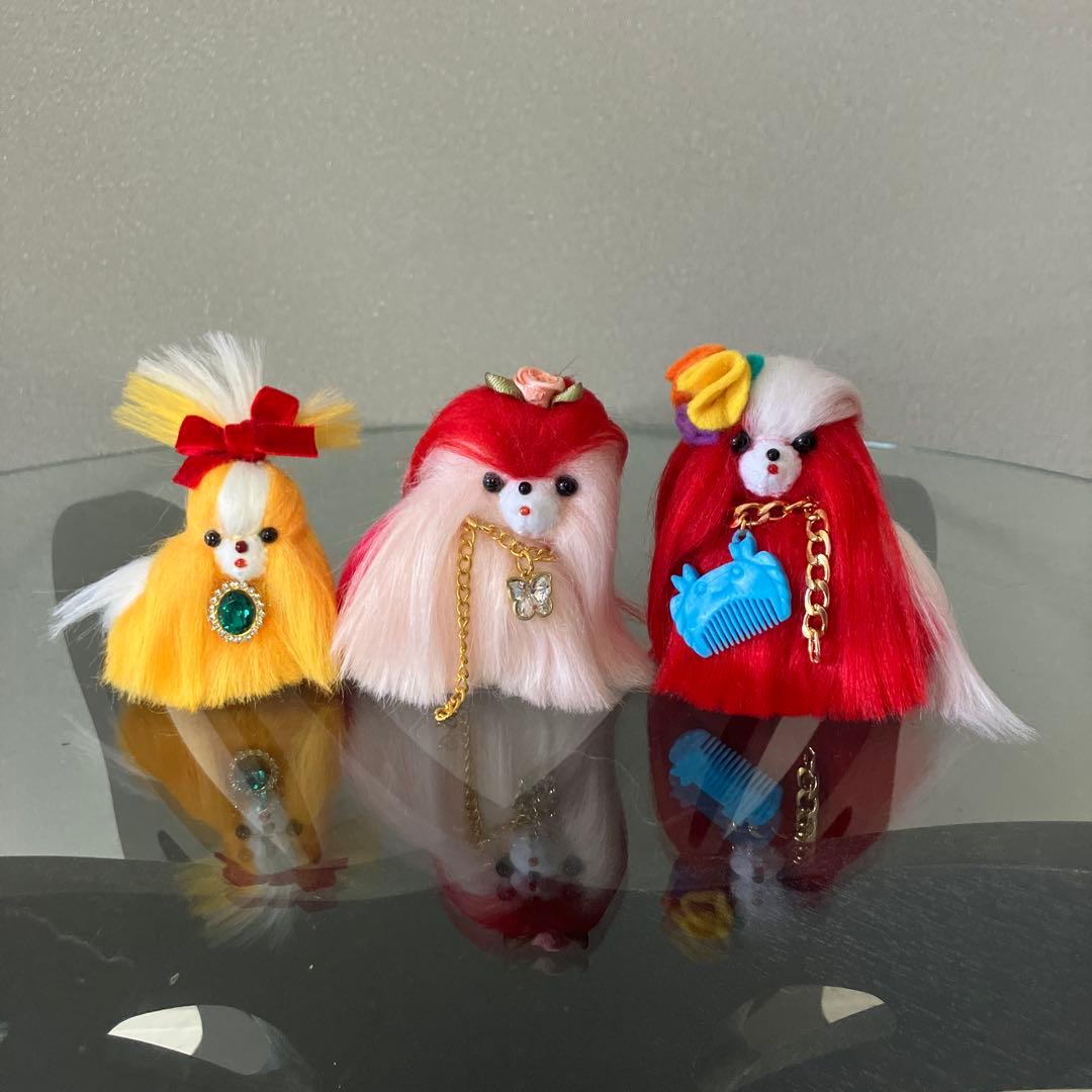 くり　レトロポップ　わんちゃん　ぬいぐるみ　りんご