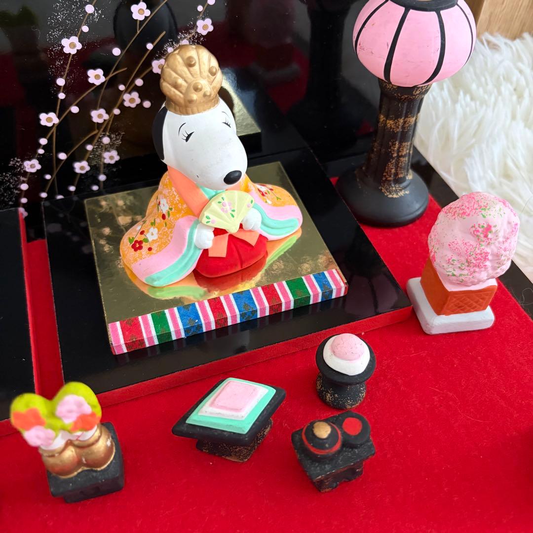 希少 レア 吉徳大光　SNOOPY ひな祭り 陶器製 レトロ