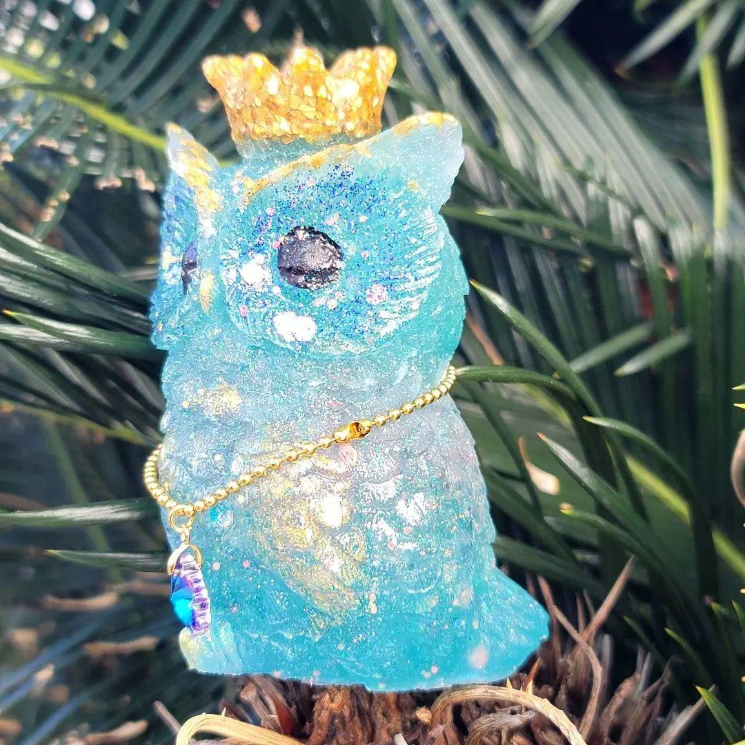 フクロウの彼氏❤️危険回避・身代わり・無病息災の守護梟オルゴナイト