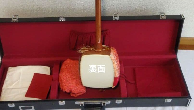8-51三味線 本体 ケース チュウナー 付属品付 【訳あり】 標準サイズ ！