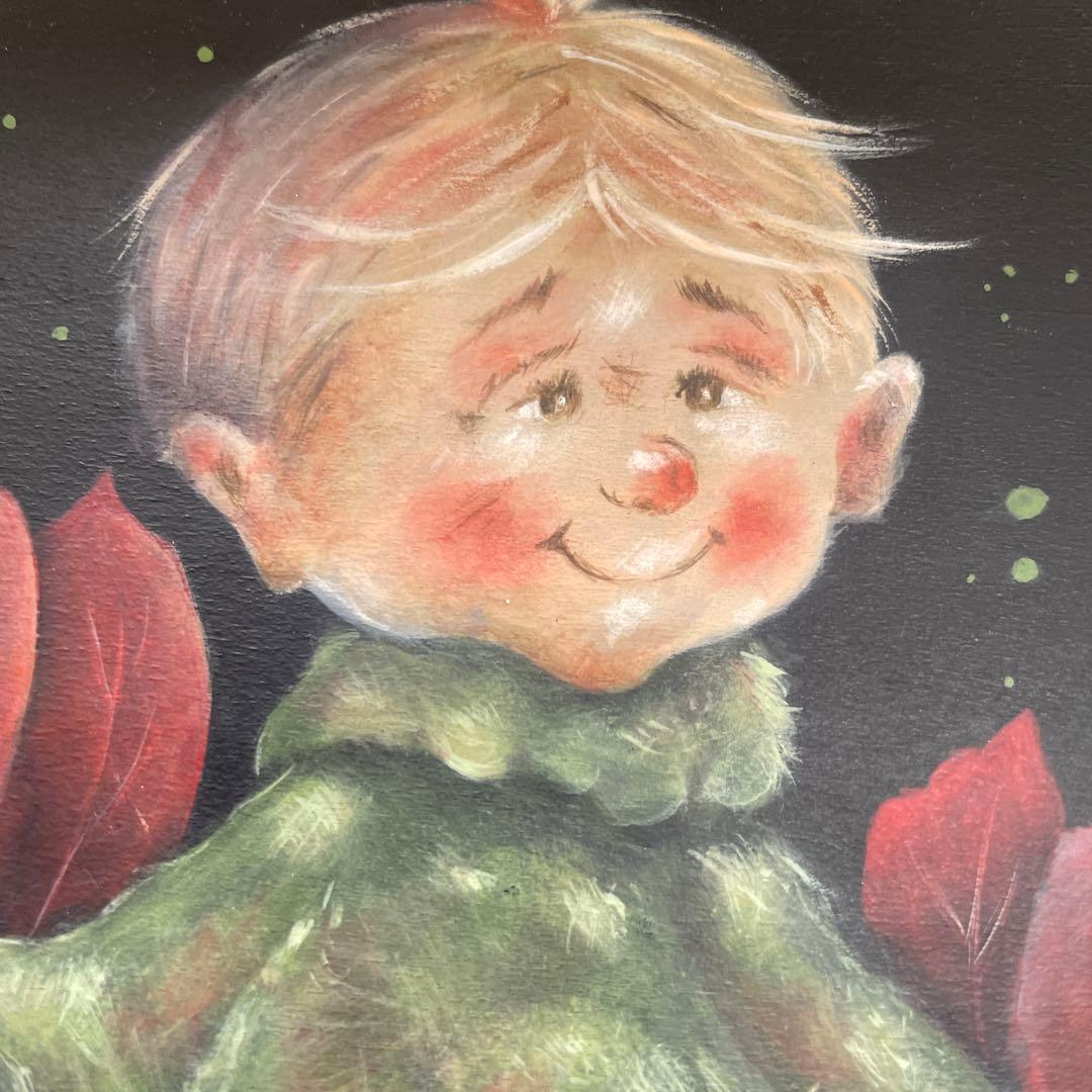 トールペイント？クリスマス。ポインセチア。