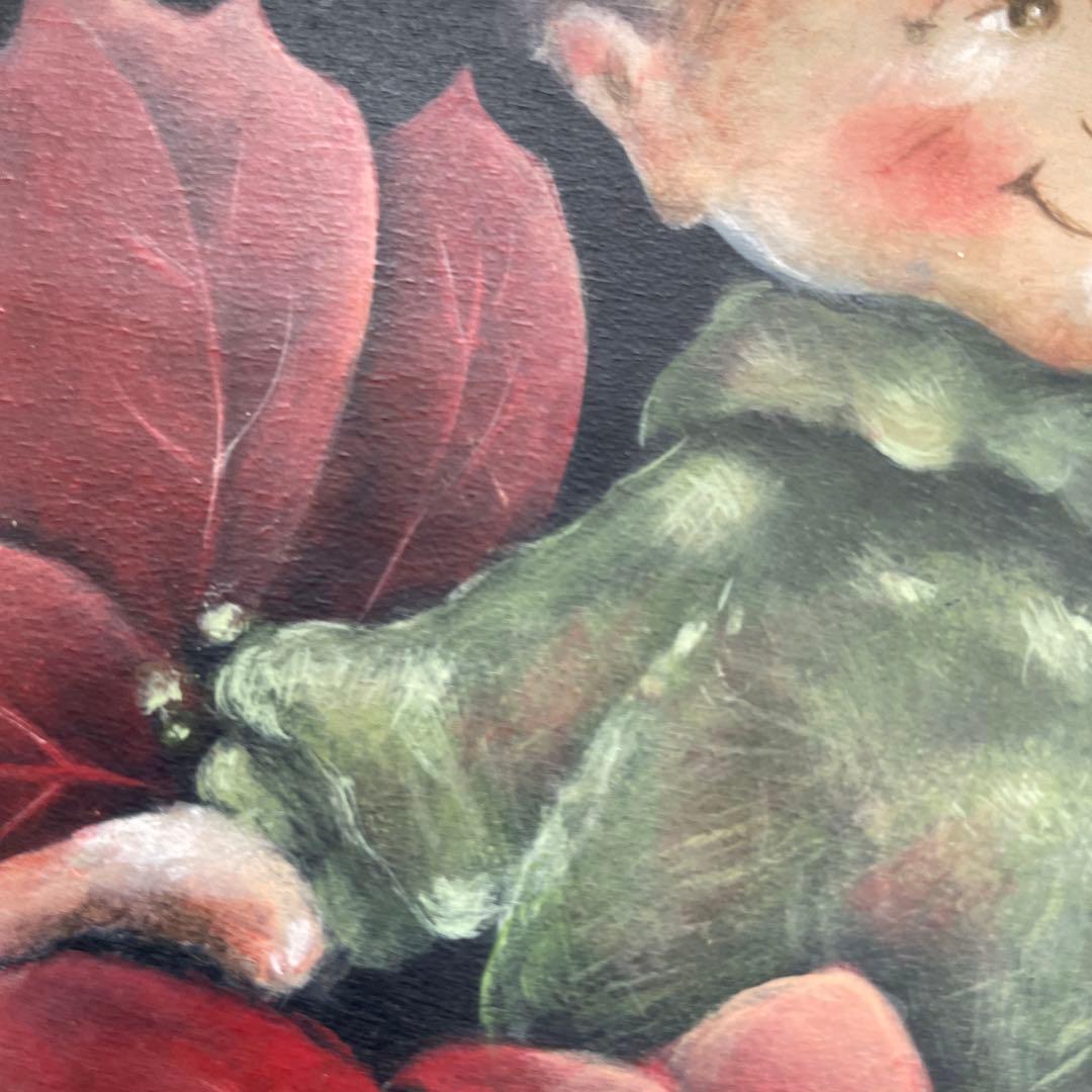 トールペイント？クリスマス。ポインセチア。