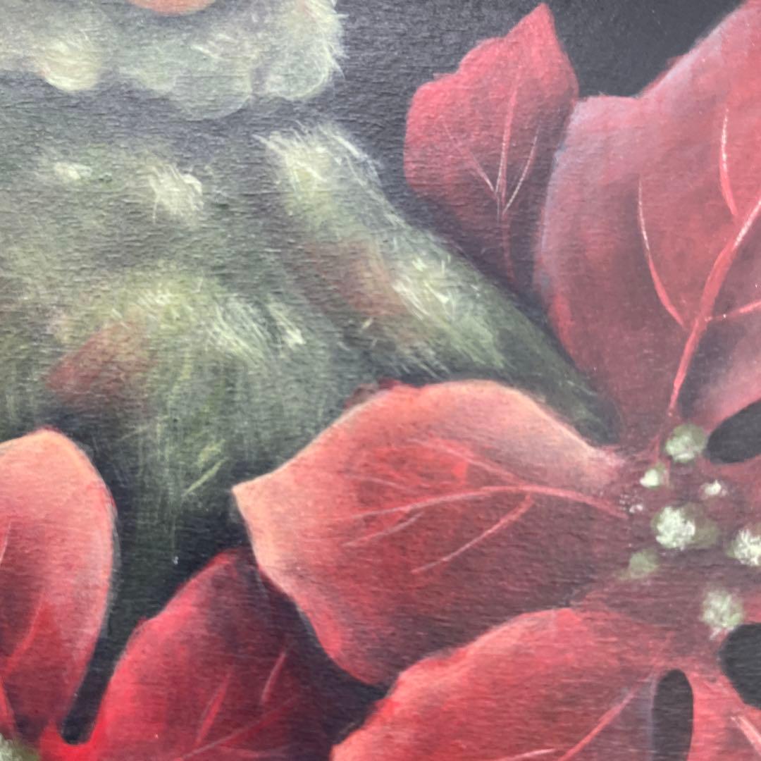 トールペイント？クリスマス。ポインセチア。