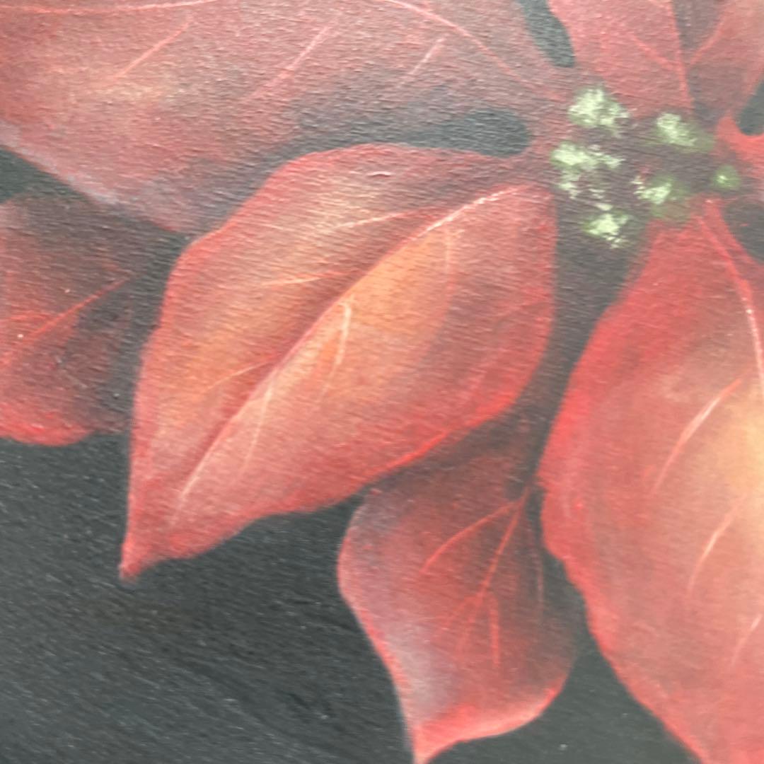 トールペイント？クリスマス。ポインセチア。