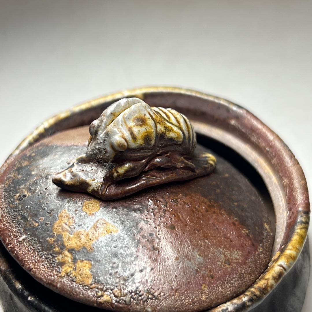 小山一草 備前宝瓶 h7.3cm 東キ8-0326☆2F