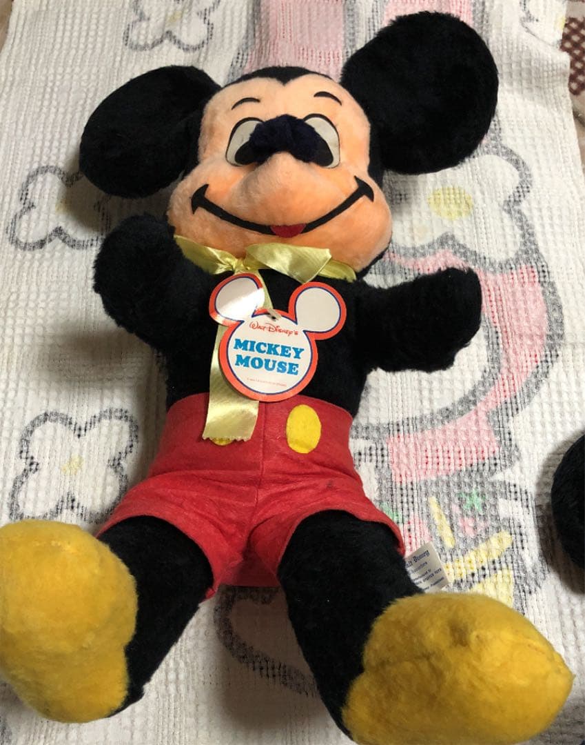 1980年代　昭和レトロ　ヴィンテージ　ミッキーマウス＆ミニーマウス　ぬいぐるみ