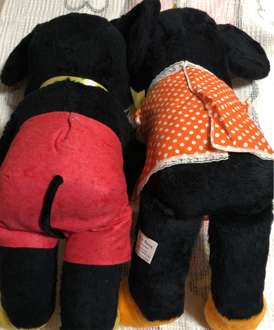 1980年代　昭和レトロ　ヴィンテージ　ミッキーマウス＆ミニーマウス　ぬいぐるみ