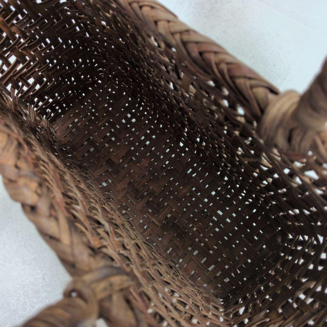 【美品】山葡萄　かごバッグ　山ぶどう 大きめ 天然素材 手編み