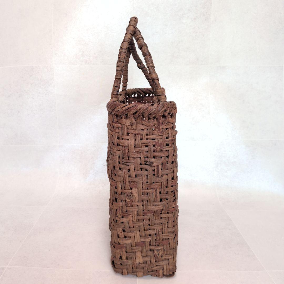 【美品】山葡萄　かごバッグ　山ぶどう 大きめ 天然素材 手編み