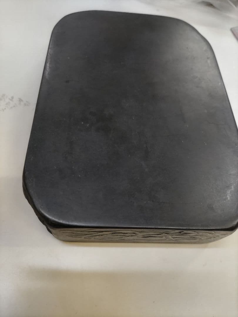 使用済品　天然型州崎製硯竹渓硯