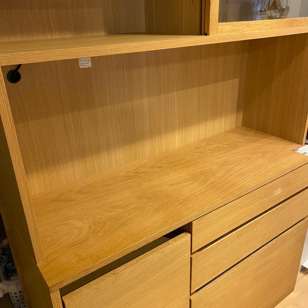 無印良品 MUJI オーク材カップボード 幅120cm