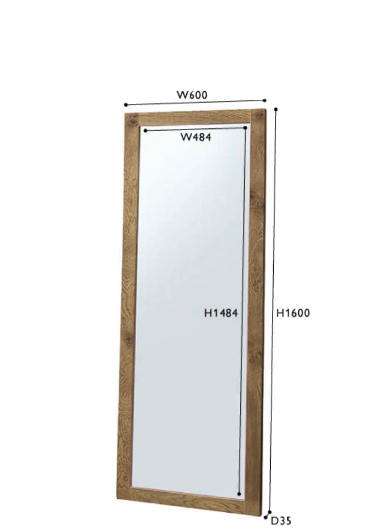 ウニコunico 大型スタンドミラー 木製フレーム シンプル　ADDAY