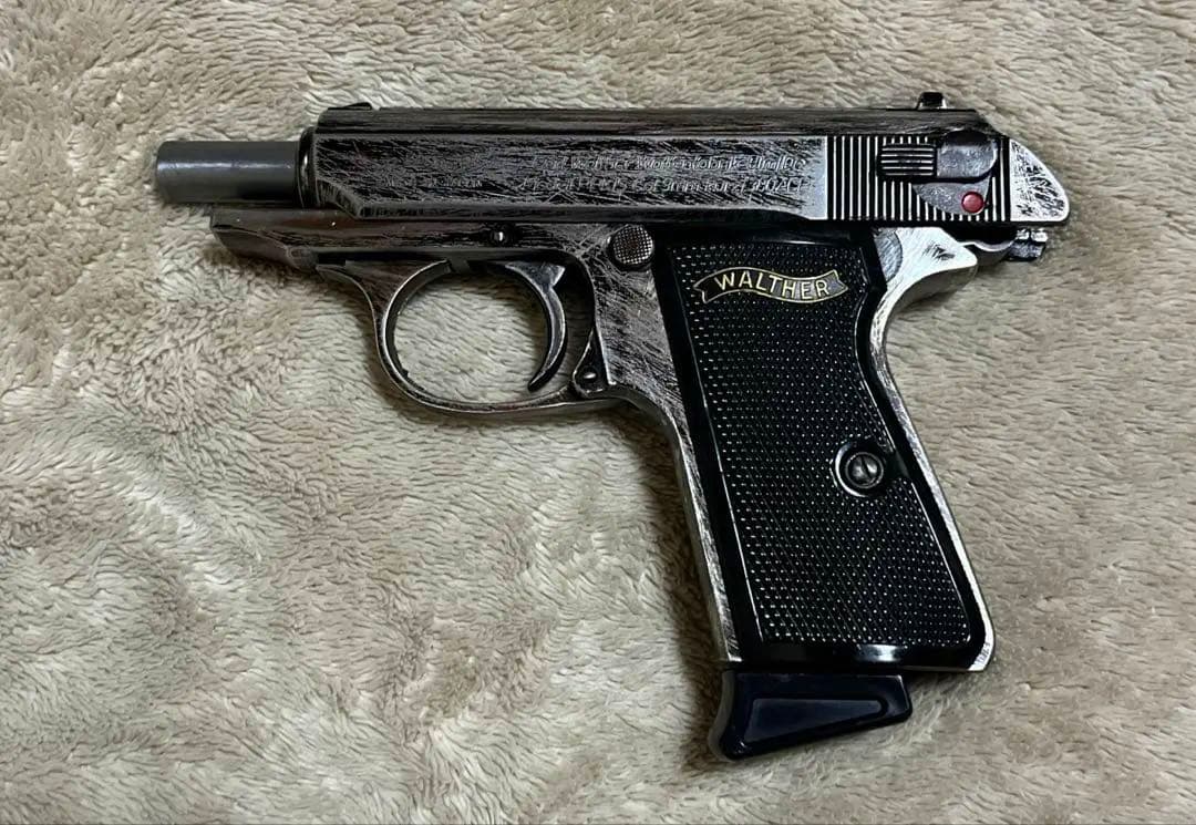 マルゼン ワルサーPPK/S カスタムモデル　ダメージ塗装　クッションケース付き