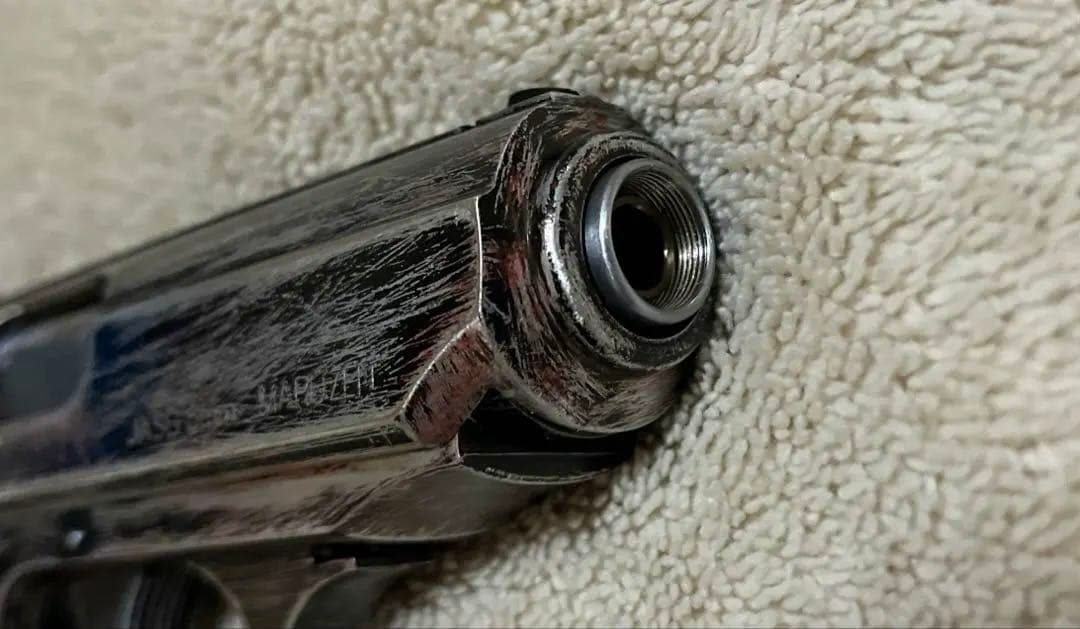 マルゼン ワルサーPPK/S カスタムモデル　ダメージ塗装　クッションケース付き