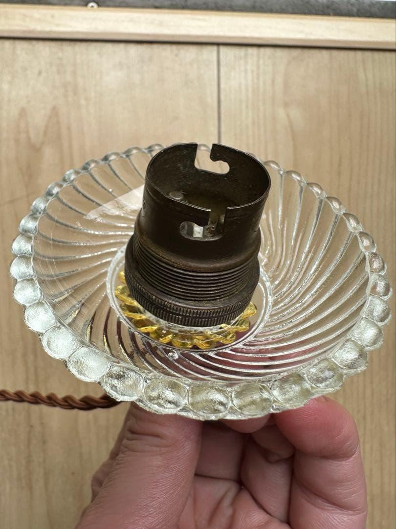 1920年代 フランス アンティーク 螺旋模様の可愛らしいアトリエランプ＊