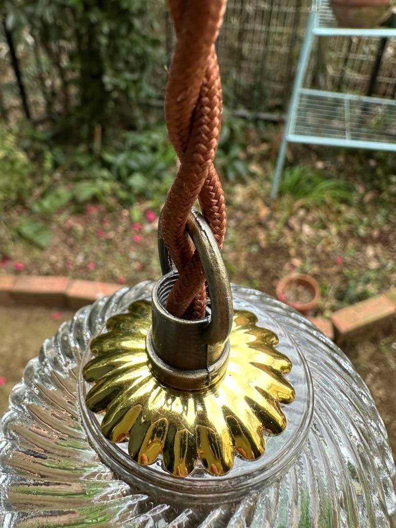 1920年代 フランス アンティーク 螺旋模様の可愛らしいアトリエランプ＊