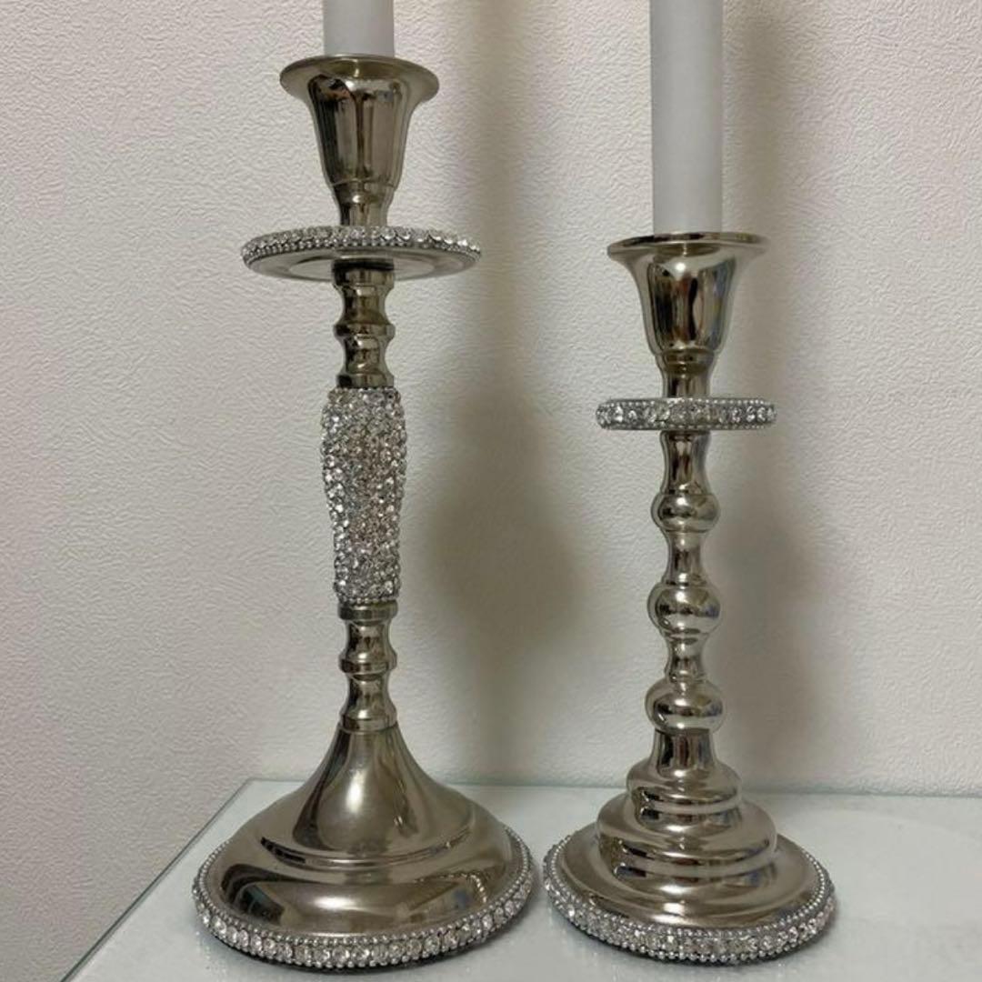 Francfranc キャンドルホルダー　2点＋LEDキャンドル付き