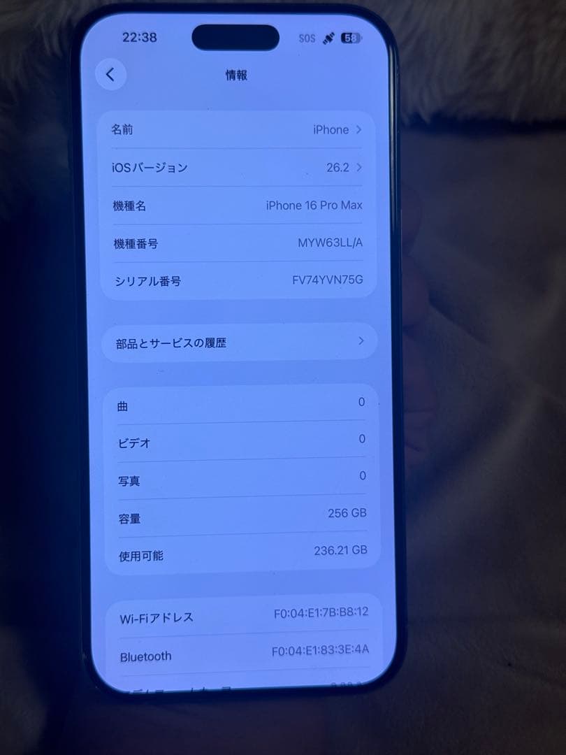 海外版iPhone 16 Pro Max 256GB,美品,バッテリーは97％