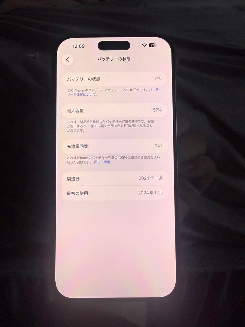 海外版iPhone 16 Pro Max 256GB,美品,バッテリーは97％