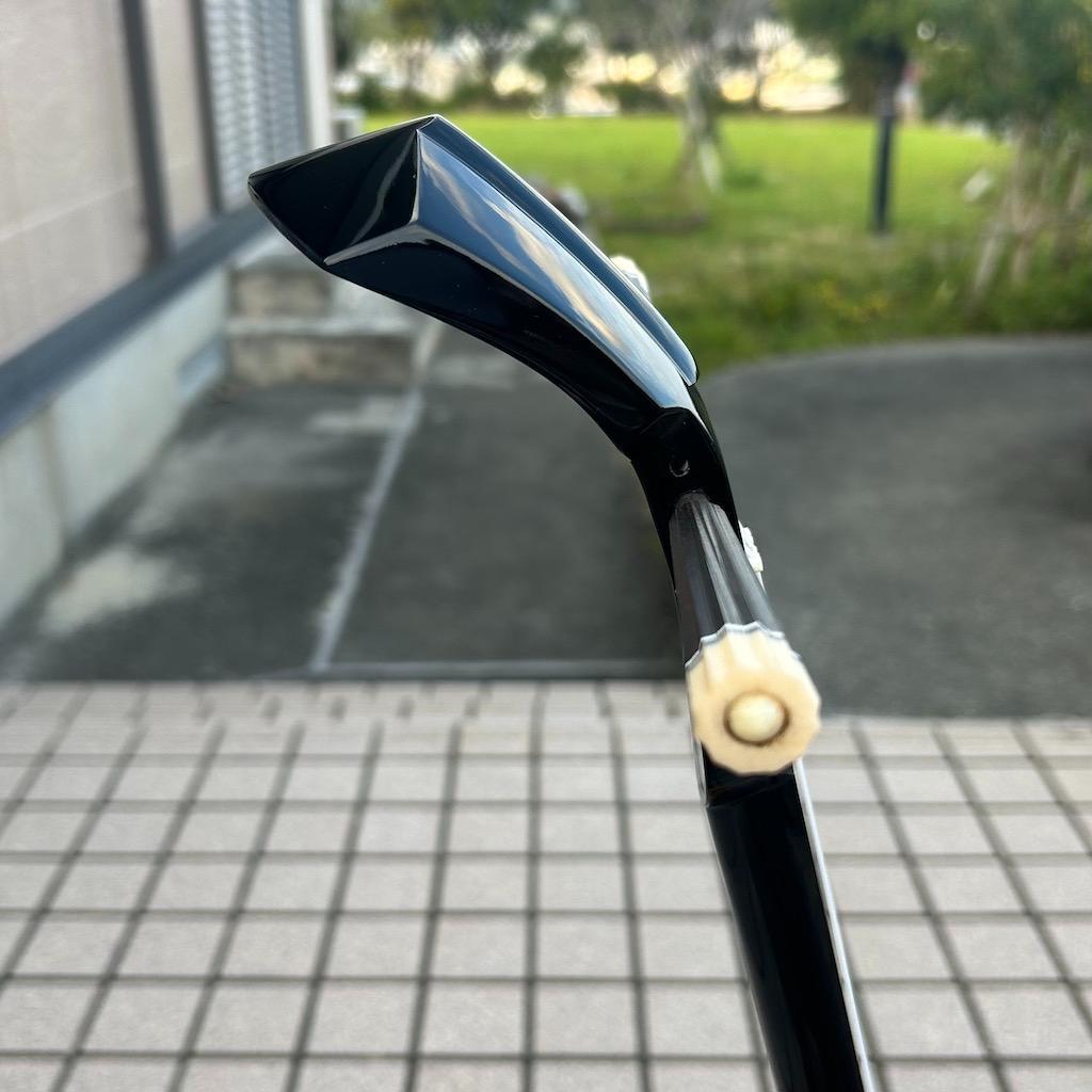 沖縄　三線　新崎型　カミゲン　黒木　本皮一枚張り　黒塗り　伝統工芸士製作