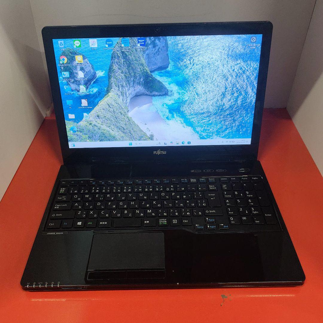富士通 Windows11 ノートパソコン 極美品爆速SSD 光学ドライブ
