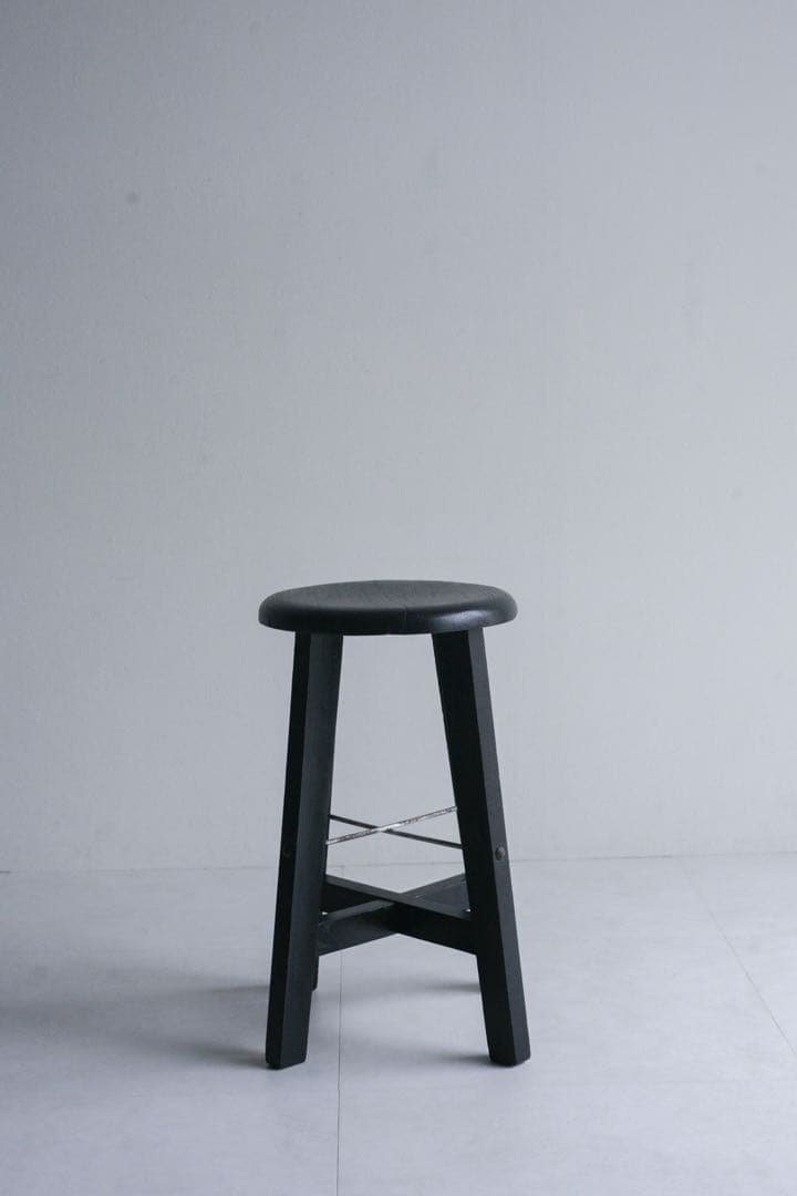 丸スツール　無垢材　ケヤキ材　古家具　ダイニングチェア　丸椅子　古道具