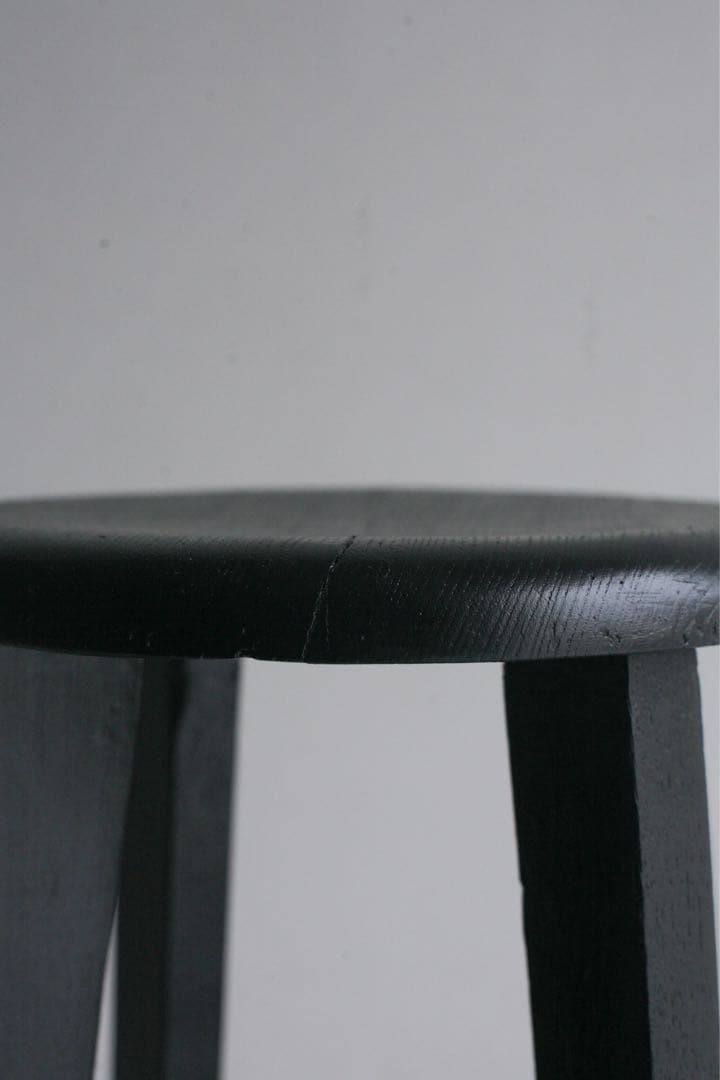 丸スツール　無垢材　ケヤキ材　古家具　ダイニングチェア　丸椅子　古道具