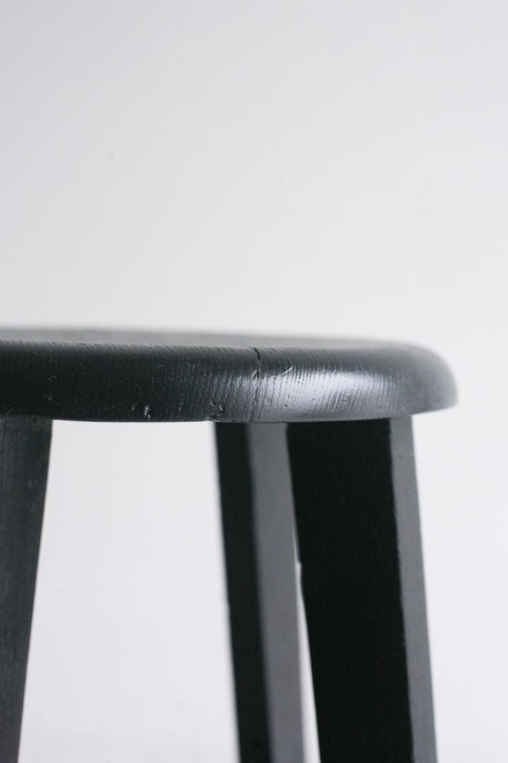 丸スツール　無垢材　ケヤキ材　古家具　ダイニングチェア　丸椅子　古道具