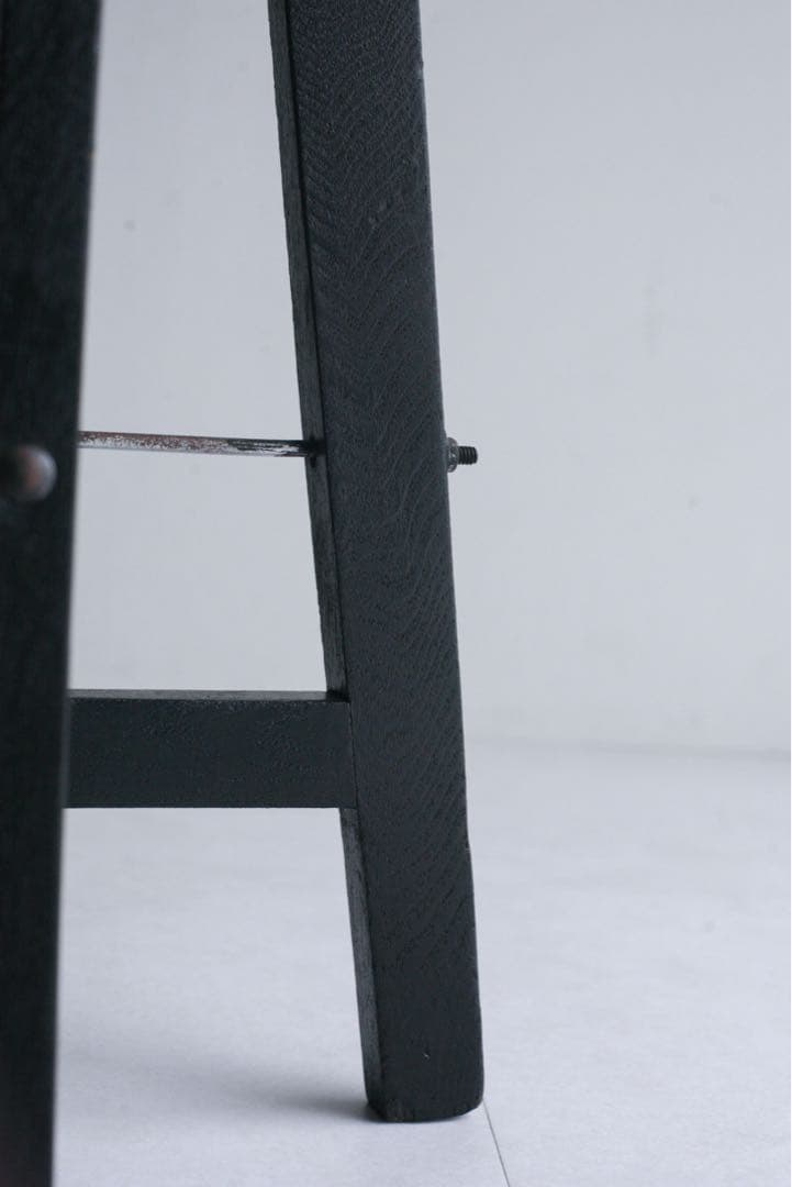 丸スツール　無垢材　ケヤキ材　古家具　ダイニングチェア　丸椅子　古道具